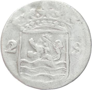 Zeeland Dubbele wapenstuiver 1754/53
