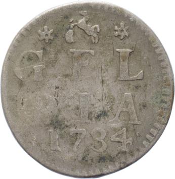 Gelderland Dubbele stuiver 1734