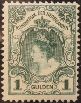 Nederland NVPH nr. 77 Koningin Wilhelmina bontkraag 1899 - 1905 postfris