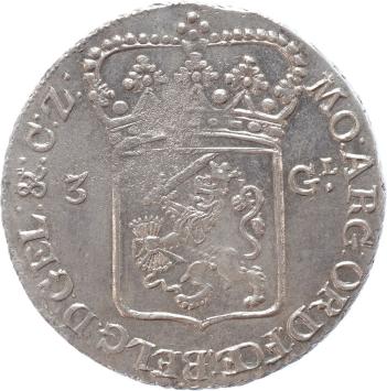 Bataafse Republiek Gelderland 3 Gulden 1795