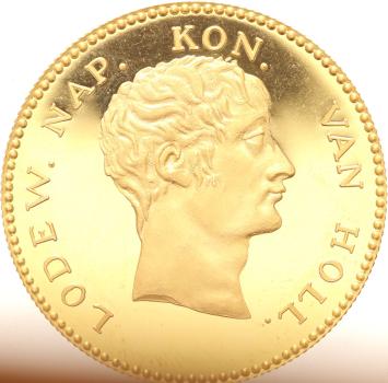 Koninkrijk Holland 2 1/2 gulden 1808 herslag in goud