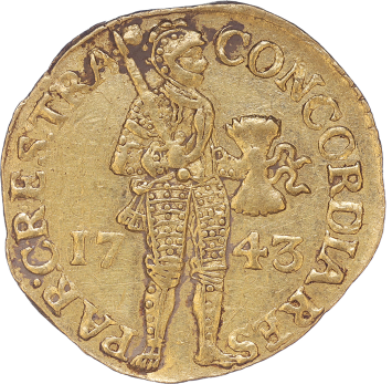 Utrecht Nederlandse dukaat goud 1743