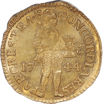 Utrecht Nederlandse dukaat goud 1744
