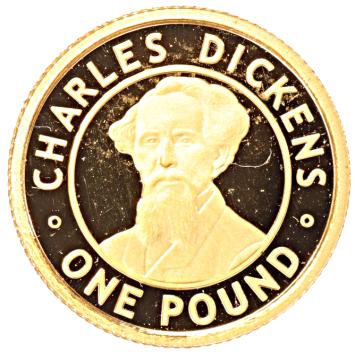 Alderney 1 Pound gold 2006 Charles Dickens proof