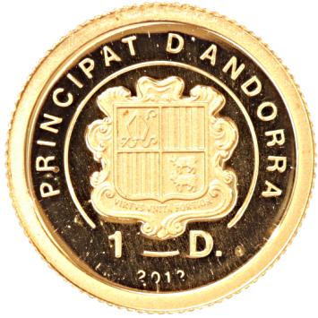 Andorra 1 Diner gold 2012 Jeanne d'Arc proof