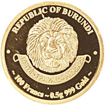 Burundi 100 Francs gold 2014 Brandenburger Tor proof