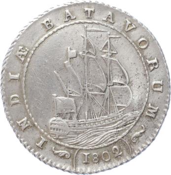 Bataafse Republiek Scheepjesgulden klop Kruisje 1802