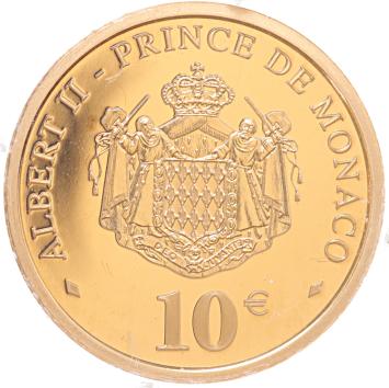 Monaco 10 euro goud 2005 Rainier III proof