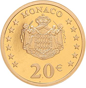 Monaco 20 euro goud 2002 Albert II proof