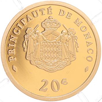 Monaco 20 euro goud 2008 Rainier III proof