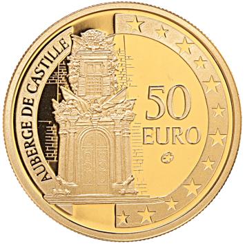 Malta 50 euro goud 2008 Auberge de Castel proof