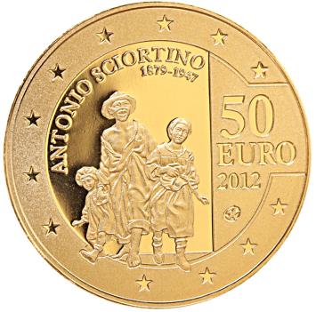 Malta 50 euro goud 2012 Sciortino proof