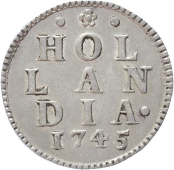 Holland Duit zilver 1745