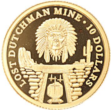 Cook Islands 10 Dollars gold 2006 Lost Dutchman mine proof