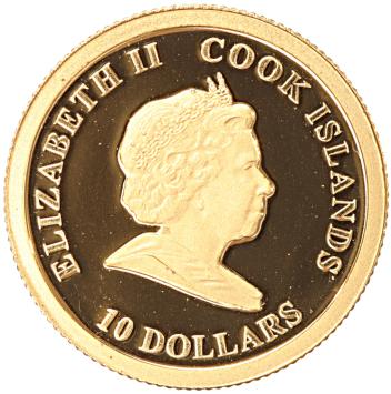 Cook Islands 10 Dollars gold 2008 James Cook proof