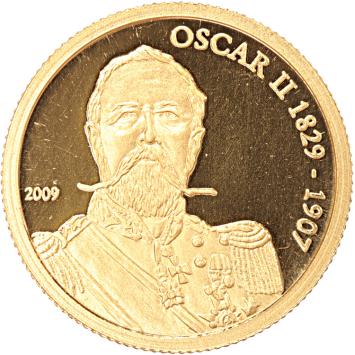 Cook Islands 10 Dollars gold 2009 Koning Oscar II proof