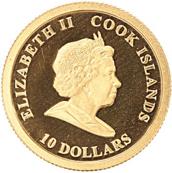 Cook Islands 10 Dollars gold 2009 Koning Oscar II proof