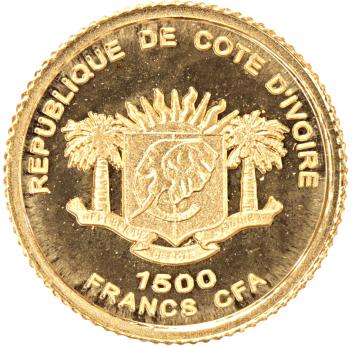 Ivory coast 1500 Francs gold 2006 Sanssouci proof