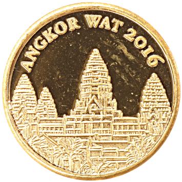 Ivory Coast 1500 Francs gold 2016 Angkar Wat proof