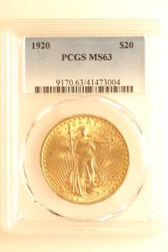 USA 20 dollars 1920 PCGS MS63