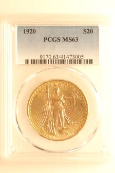 USA 20 dollars 1920 PCGS MS63