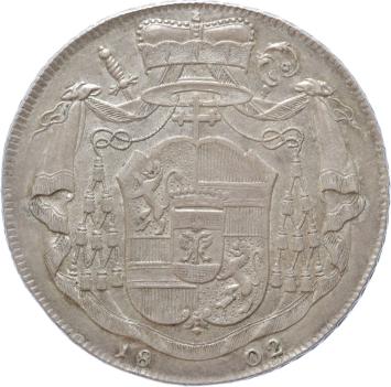 Austrian states Salzburg Thaler 1802 A silver UNC