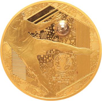 Frankrijk 200 euro goud 2016 UEFA proof