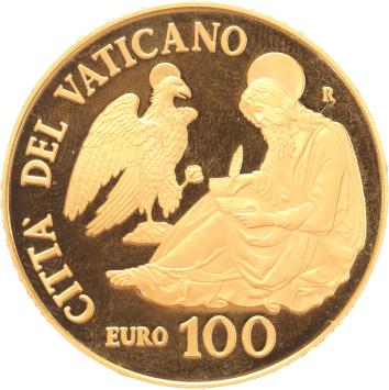 Vaticaan 100 Euro goud 2017 Evangelisten