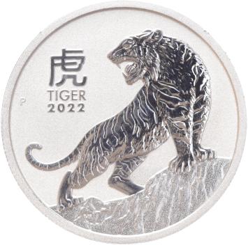 Australia 100 dollars platinum 2022 Tiger