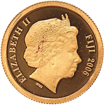 Fiji Islands 5 Dollars gold 2006 Stonehenge proof