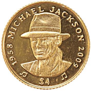 Sierra Leone 4 Dollars gold 2009 Michael Jackson proof