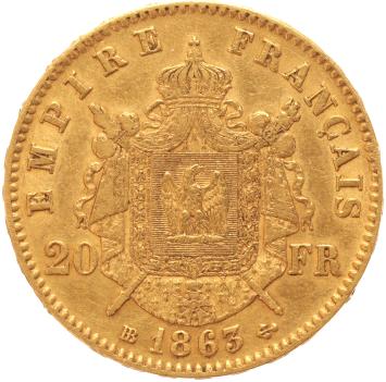 France 20 Francs 1863bb