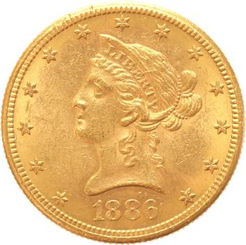 USA 10 Dollars 1886s