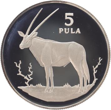 Botswana 5 Pula Gemsbok 1978 silver Proof