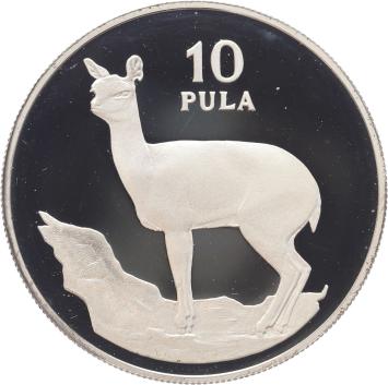 Botswana 10 Pula Klipspringer 1978 silver Proof