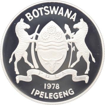 Botswana 10 Pula Klipspringer 1978 silver Proof