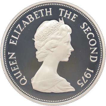 Mauritius 50 Rupees Mauritius Kestrel 1975 silver Proof