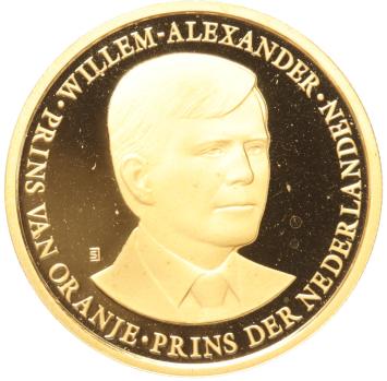 Penning goud Willem-Alexander als Koning. Twaalf provincies het koninkrijk in werking
