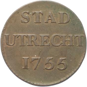 Utrecht-stad Duit 1755