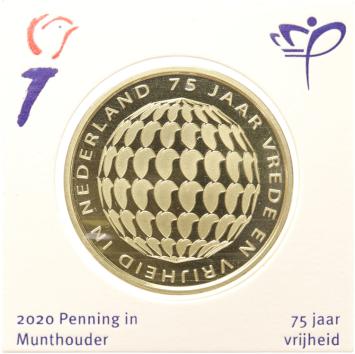 Nederland 2020 penning 75 jaar Vrijheid in munthouder KNM