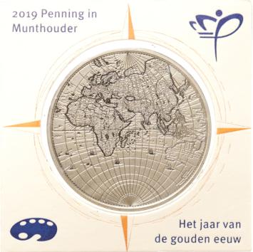 Nederland 2019 Holland Coin Fair Jaar van de Gouden Eeuw penning in munthouder KNM