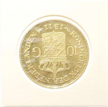 Nederland 2018 Replica 1911 Gouden Tientje penning in munthouder KNM
