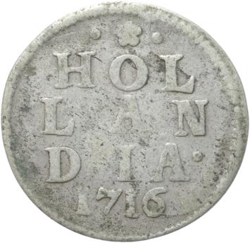 Holland Dubbele wapenstuiver 1716/13
