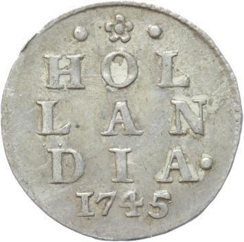 Holland Dubbele wapenstuiver 1745