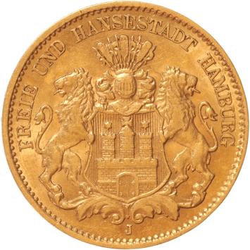 Germany Hamburg 10 mark 1907j