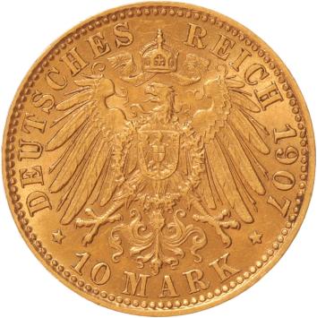 Germany Hamburg 10 mark 1907j