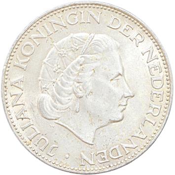 Nederland 2,5 gulden zilver Juliana 1000 ex.
