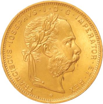 Austria 8 florin//20 franc 1892