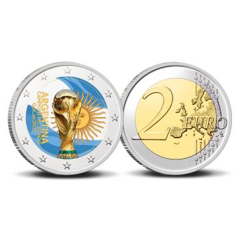 2 Euro munt kleur Argentina Campione del Mondo