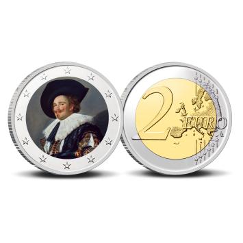 2 Euro munt kleur Frans Hals - De lachende cavalier